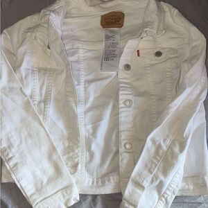 Levi's White Denim Trucker Jacket - Women's Classic Fit